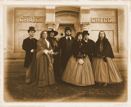 Group in front of crypt